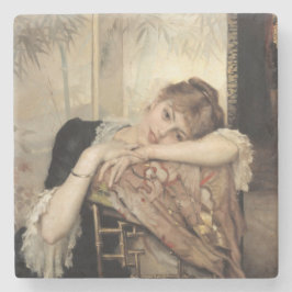Virginie (Die Pariser Frau) (von Albert Edelfelt) Steinuntersetzer