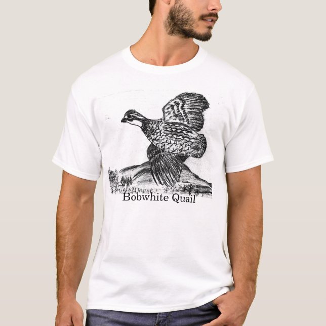 Virginische Wachteln, die auf T - Shirt zeichnen (Vorderseite)