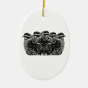 Virginische WachtelnCovey Keramikornament