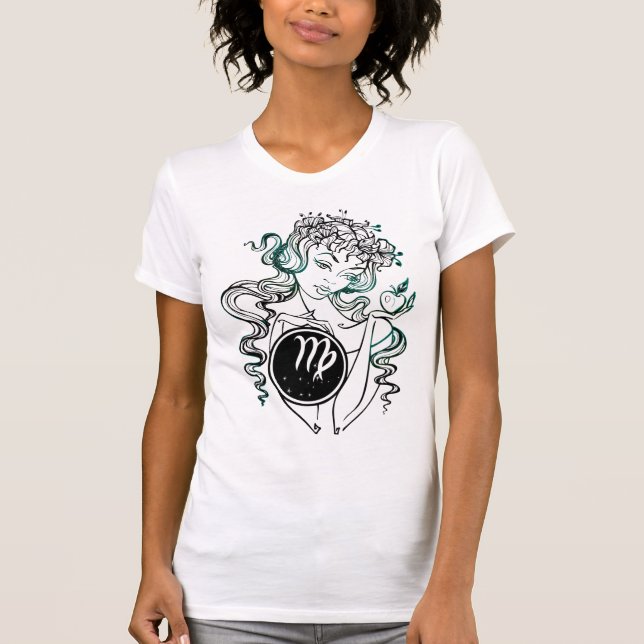Virgo Art Deco Lady T-Shirt (Vorderseite)