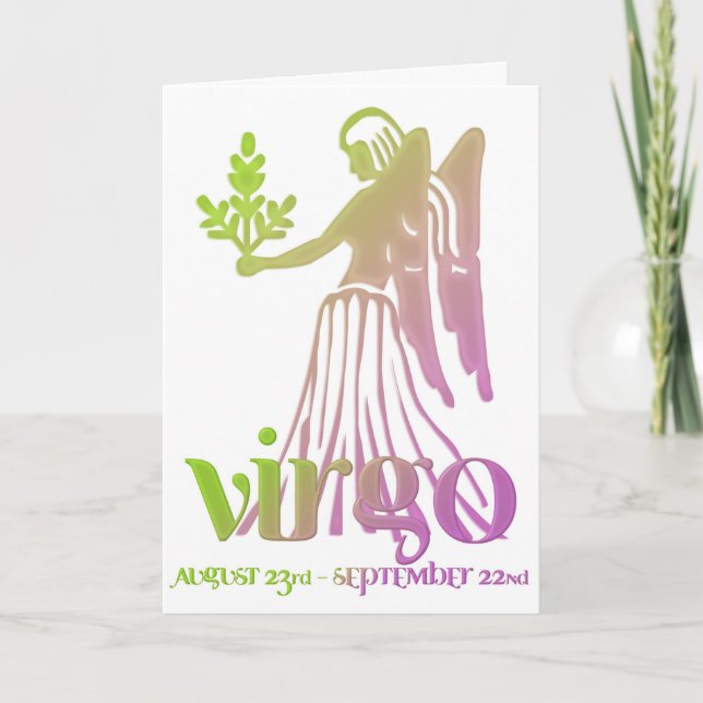 Virgo Astrologie Zodiac Carte d'anniversaire d1 (Devant)