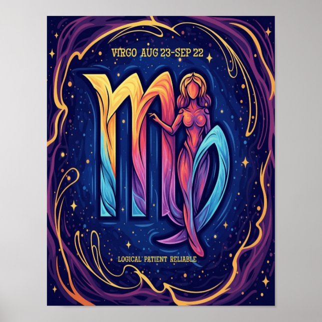 Virgo Astrology Horoscope Poster (Vorne)
