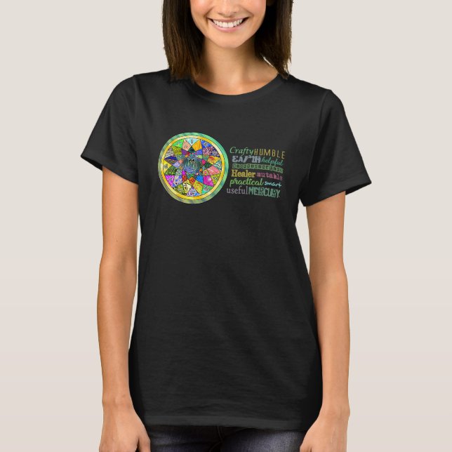 Virgo Astrology Mandala characteristics traits  un T-Shirt (Vorderseite)