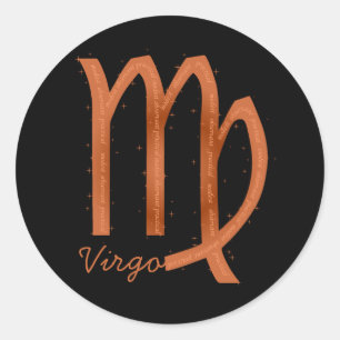 Virgo-Aufkleber Runder Aufkleber