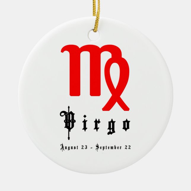 Virgo, August 23 - 22. September Keramikornament (Vorne)