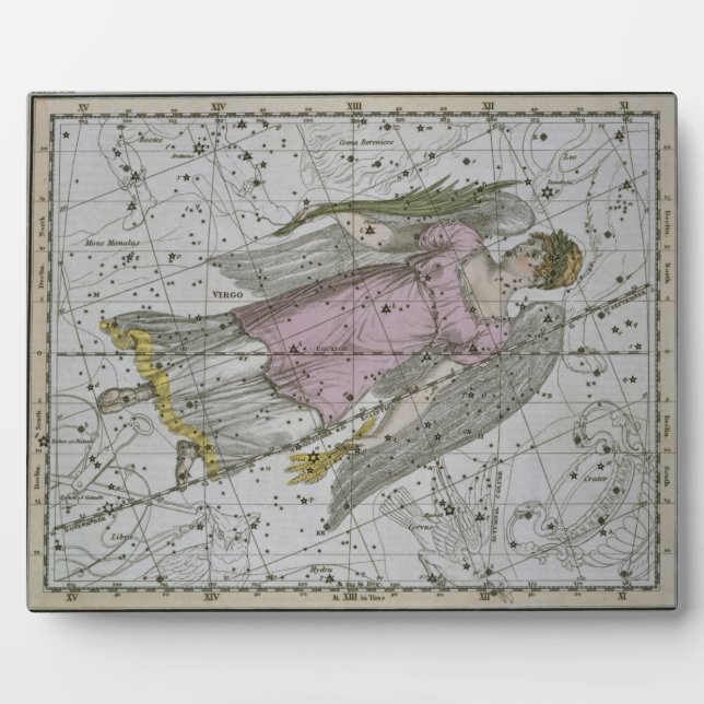 Virgo, aus 'A Celestial Atlas', Pub. 1822 (Protoko Fotoplatte (Vorderseite)