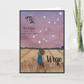 Virgo Birthday Card Karte