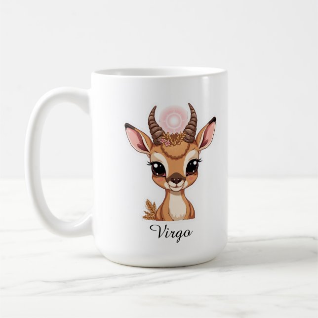 Virgo Celestial Zodiac Tasse - Ästhetische Hirsch  (Links)