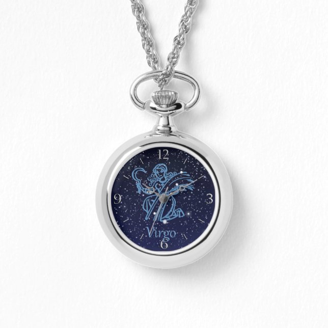 Virgo Constellation and Zodiac Sign with Stars Armbanduhr (Vorderseite)