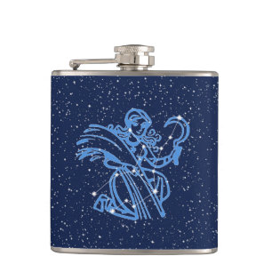 Virgo Constellation and Zodiac Sign with Stars Flachmann