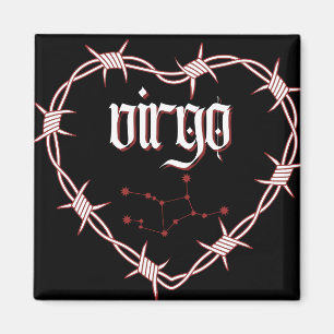Virgo Constellation Gotische Ästhetik Barbed Wire Magnet