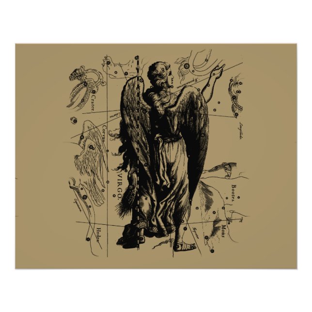 Virgo Constellation Hevelius 1690 Aug 23 Sept 22 Fotodruck (Vorne)