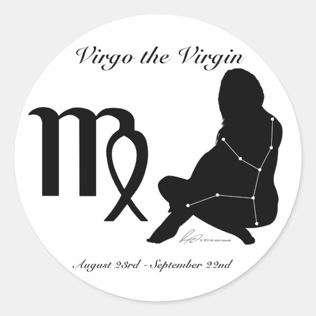 Virgo Constellation/Zodiac Stickers (Vorderseite)