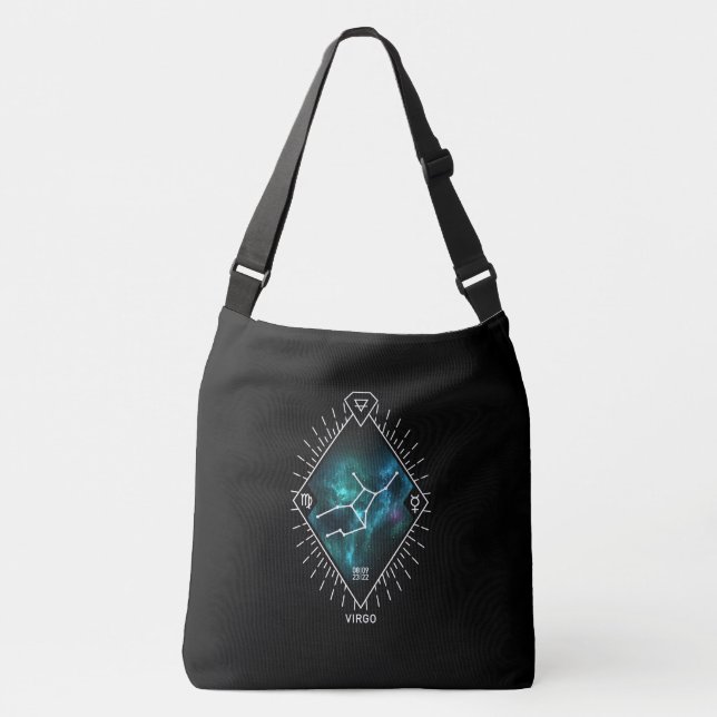 Virgo Constellation & Zodiac-Symbol Tragetaschen Mit Langen Trägern (Vorderseite)