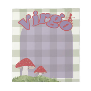 Virgo Cotattcore Whimsical Fairy Mushroom Design Notizblock