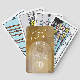 Virgo Custom Birthday Zodiac - Modernes Design Spielkarten