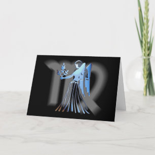 Virgo - Designer Zodiac Grußkarte Geburtstag Karte