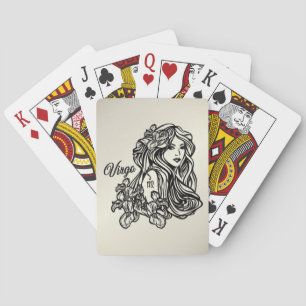 Virgo Die Jungfrau Zodiac Golden Spielkarten