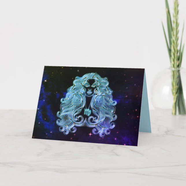 virgo die Jungfrau zodiac Grußkarte Karte (Vorderseite)