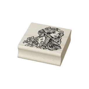 Virgo Die Jungfrau Zodiac Gummistempel
