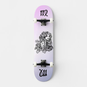 Virgo Die Jungfrau Zodiac Lila Skateboard