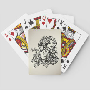 Virgo Die Jungfrau Zodiac Spielkarten