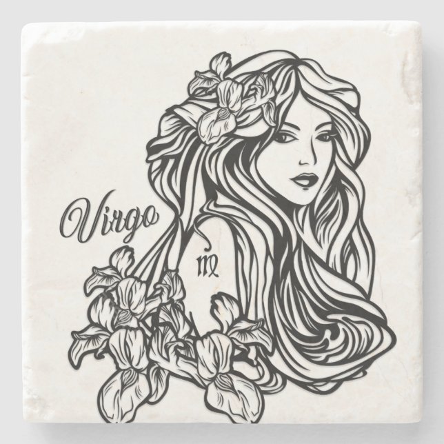 Virgo Die Jungfrau Zodiac Steinuntersetzer (Vorderseite)