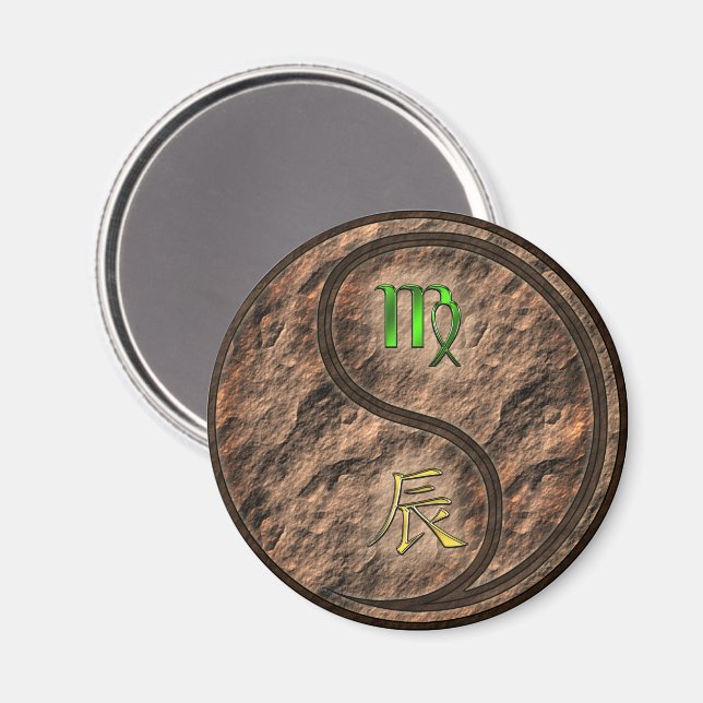 Virgo & Earth Dragon Magnet (Vorderseite/Rückseite)