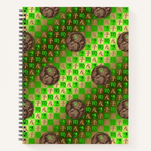 Virgo & Earth Ratte Spiralblock Notizbuch