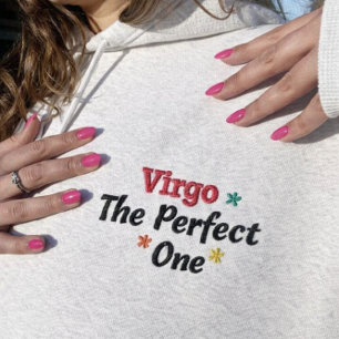 Virgo einzigartiger Hoodie bestickt Geschenk Bestickter Hoodie