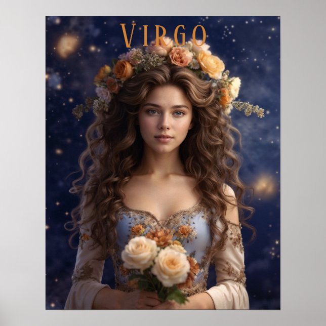 Virgo Female Astrologisches Poster (Vorne)