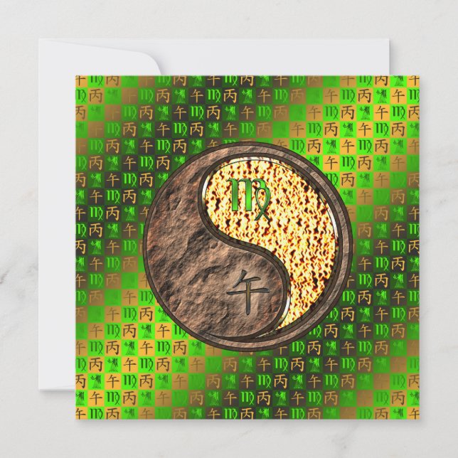 Virgo & Fire Horse Karte (Vorderseite)