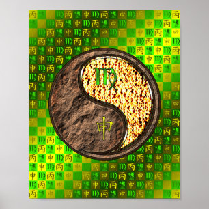 Virgo & Fire Monkey Poster