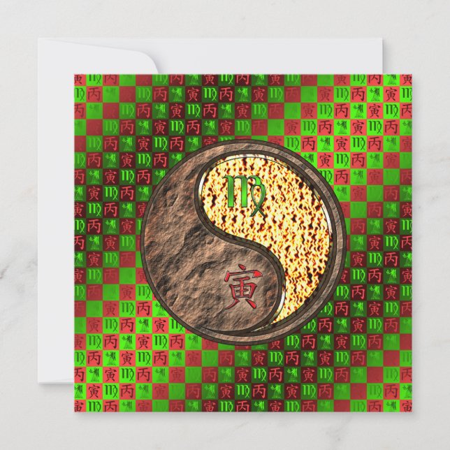 Virgo & Fire Tiger Karte (Vorderseite)