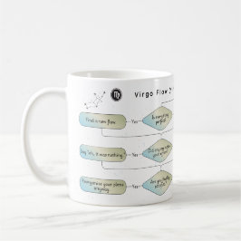 Virgo Flow Chart - Funny Astrologie Zodiac-Zeichen Kaffeetasse