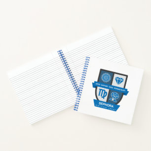 Virgo Geburtstagswappen™ für 1.-22. September Notizbuch