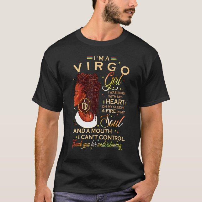 Virgo Girl Afro Girl's Girl T-Shirt (Vorderseite)