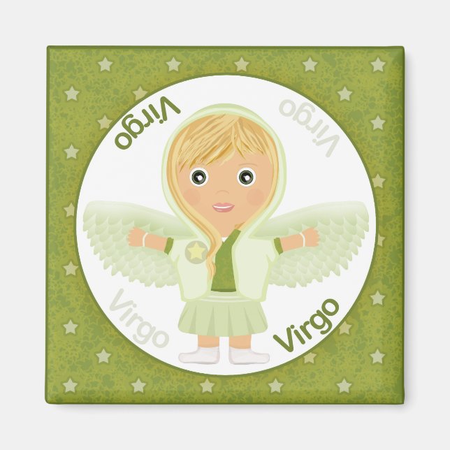 Virgo Girl Caractère Magnet (Devant)