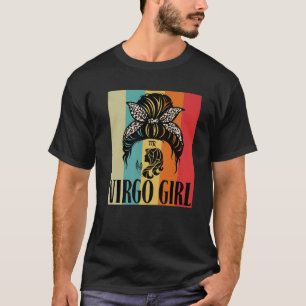 Virgo Girl Niedliche Frauengesicht Zodiac Sign Fun T-Shirt
