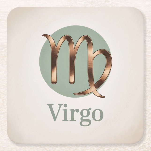 Virgo Glyph Circle Untersetzer Set (Vorderseite)