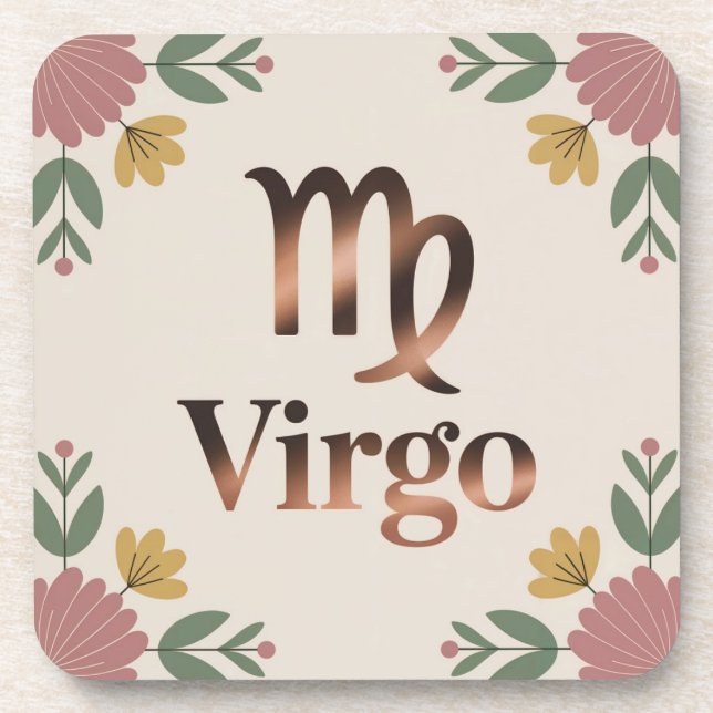 Virgo Glyph Cream Untersetzer Set (Vorderseite)