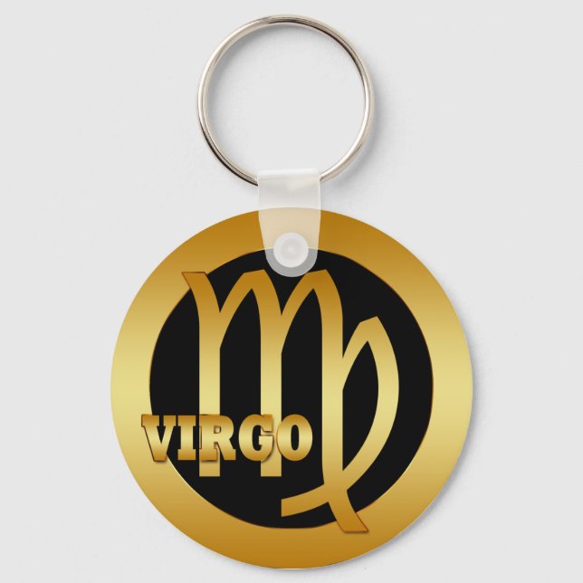 VIRGO GOLD ZODIAC SIGN SCHLÜSSELANHÄNGER (Vorderseite)