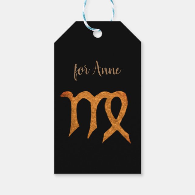 Virgo Golden Custom Astrology Sign Geschenkanhänger (Vorderseite)
