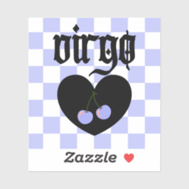 Virgo Gothic Ästhetik Scheckkreuz Kunst Aufkleber