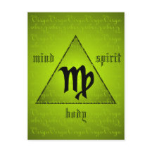 Virgo Holistic Triangle Mind Body Spirit Green