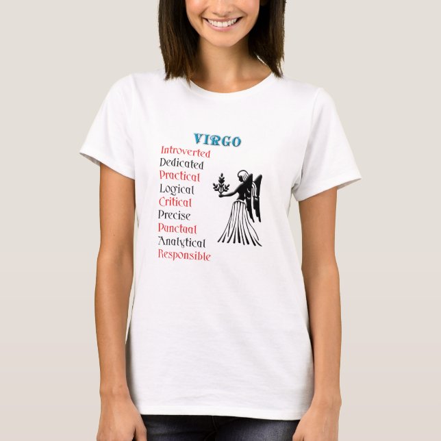 Virgo Horoscope Zodiac Sign T-Shirt (Vorderseite)