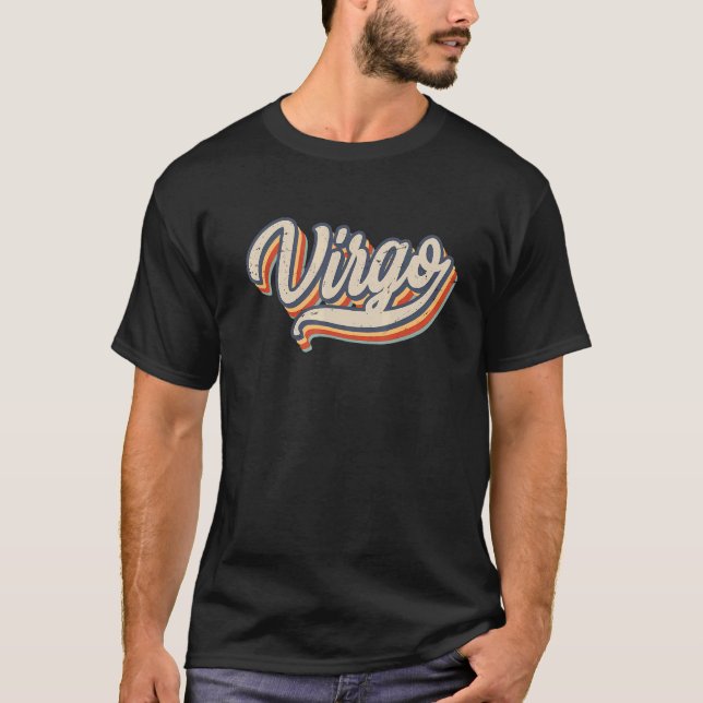Virgo Horoscope Zodiac - Zeichen Vintag T-Shirt (Vorderseite)