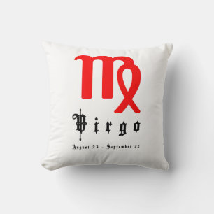 Virgo, Horoskop, Zodiac, Astrologie Kissen