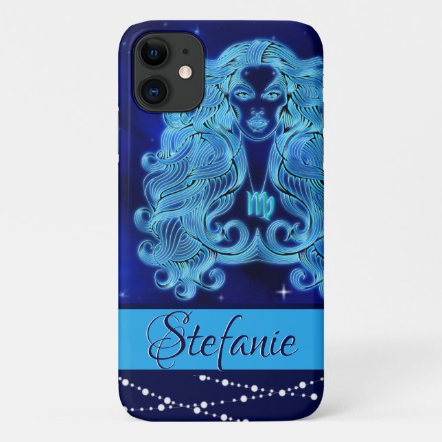 Virgo in Dark Blue Case-Mate iPhone Hülle (Rückseite)