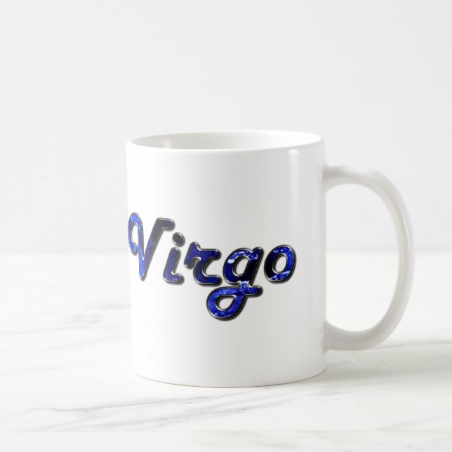 Virgo in Sapphire Gemstone Kaffeetasse (Rechts)